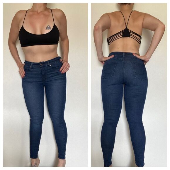 Levi’s High Rise Super Skinny Jeans 29 Waist Dark Wash - Picture 3 of 12